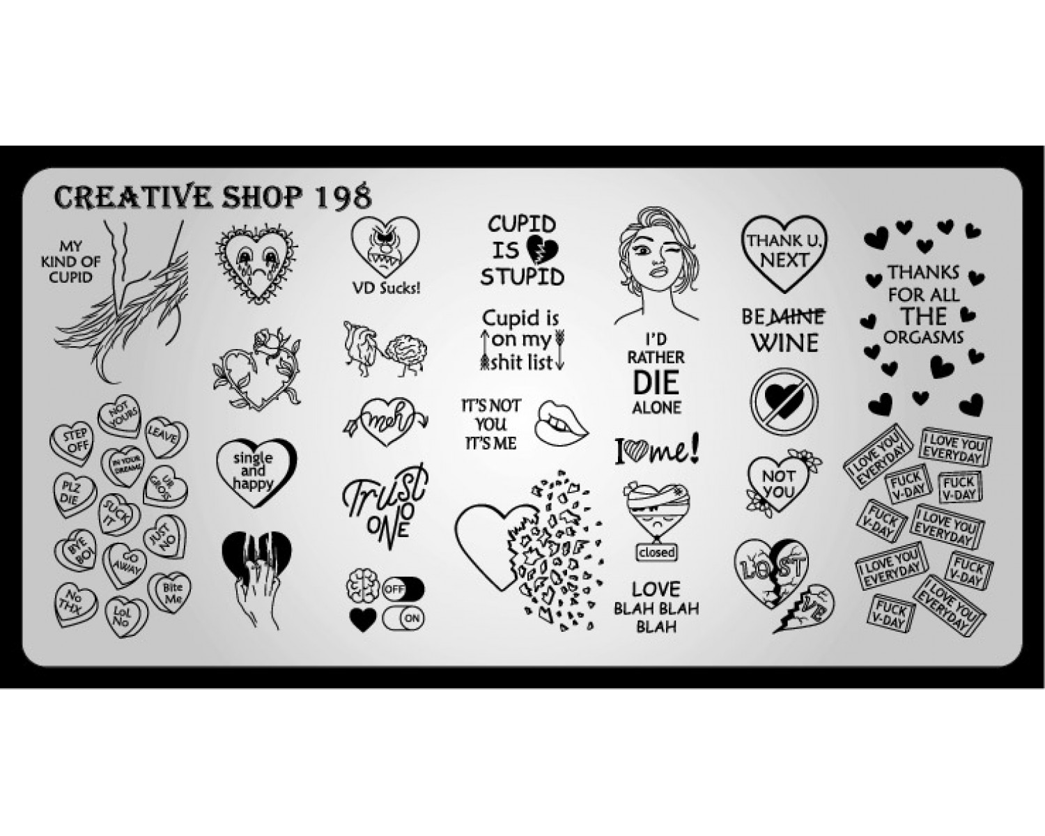 Пластина для стемпинга Creative Shop 198