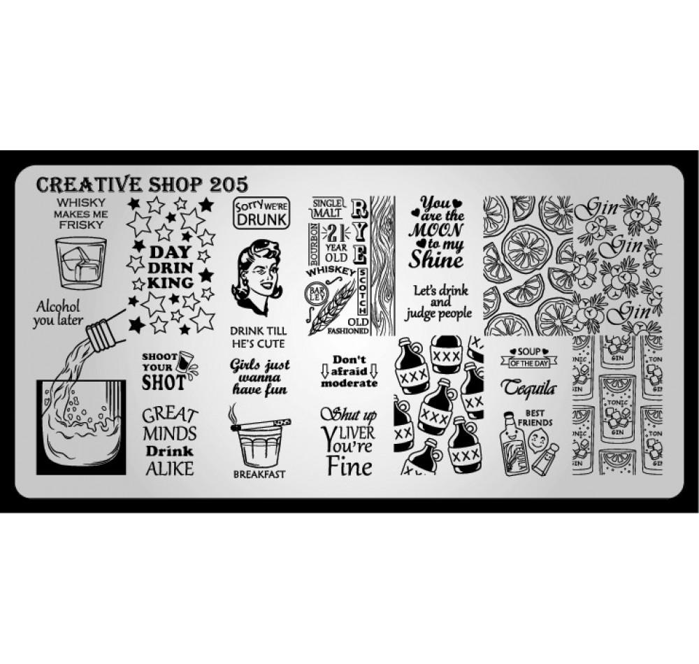 Пластина для стемпинга Creative Shop 205