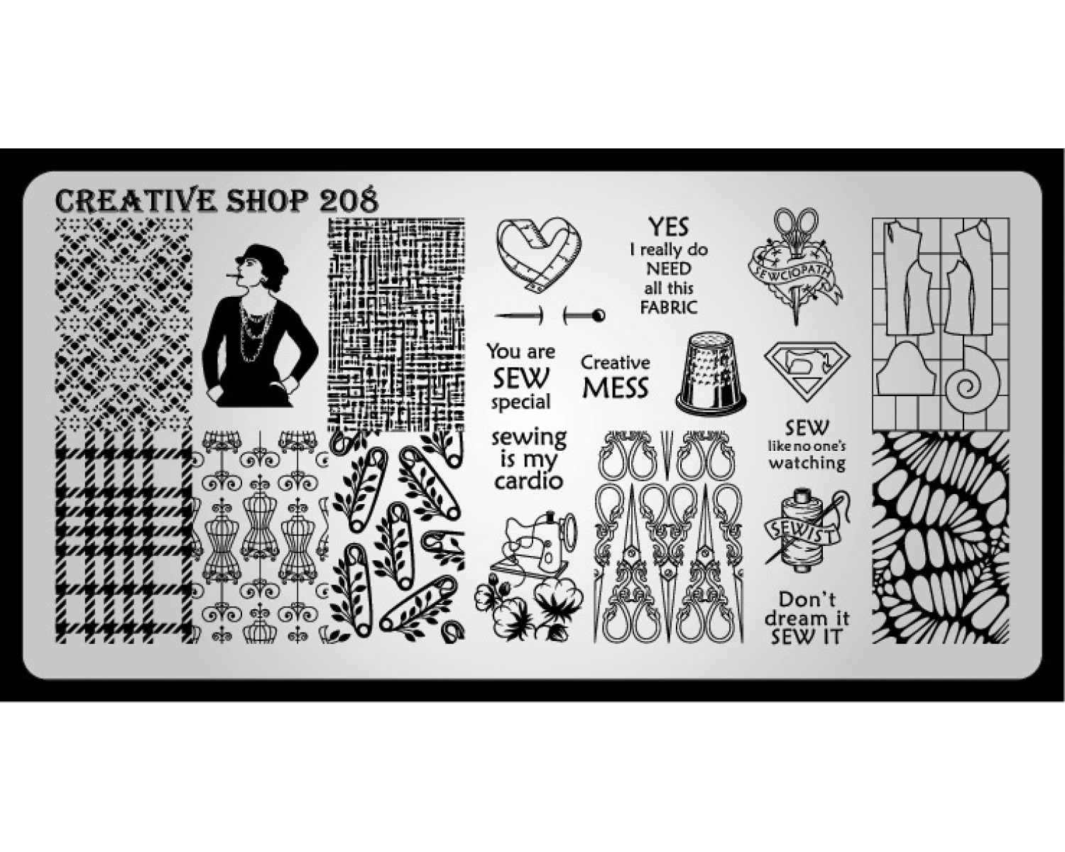 Пластина для стемпинга Creative Shop 208
