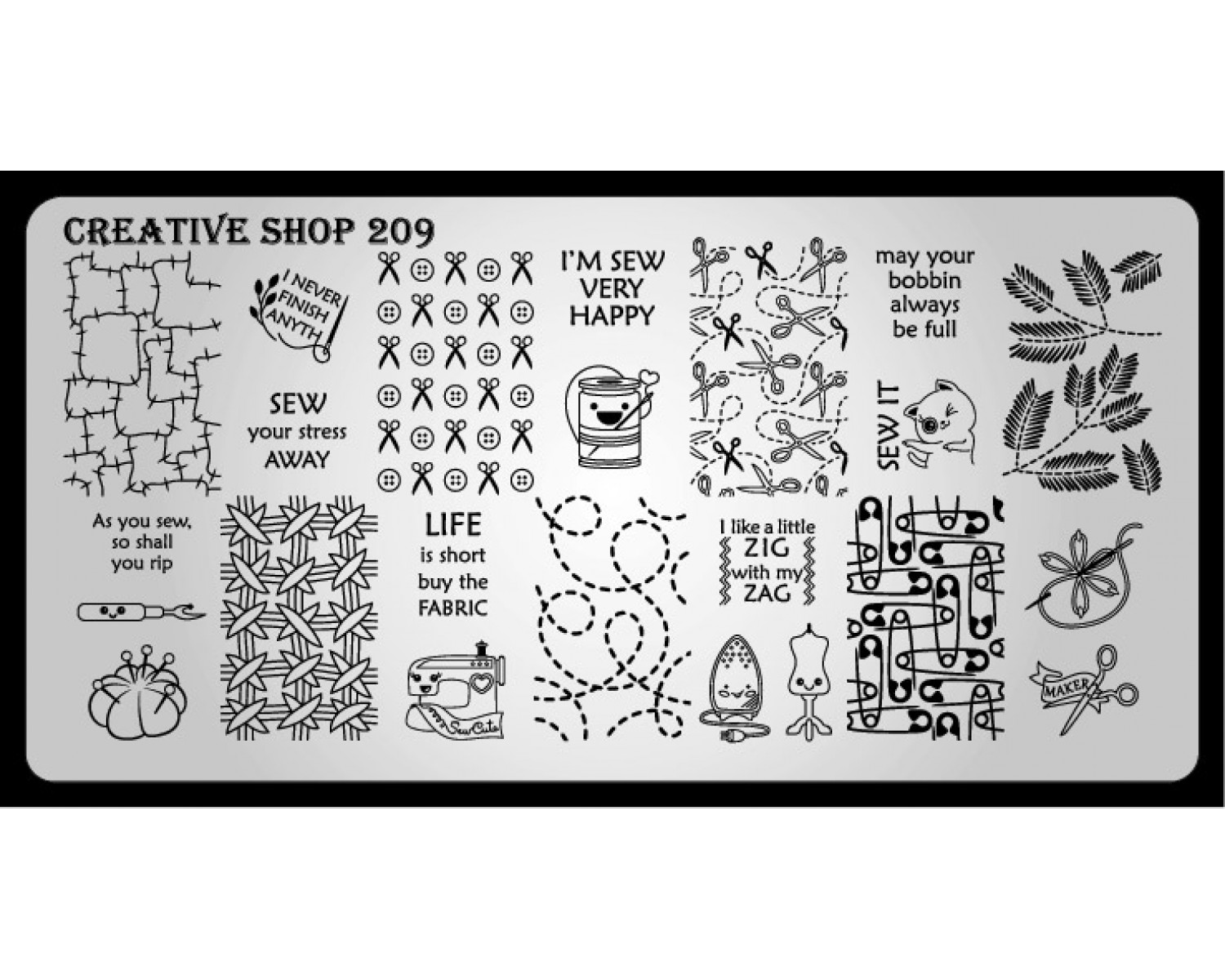 Пластина для стемпинга Creative Shop 209