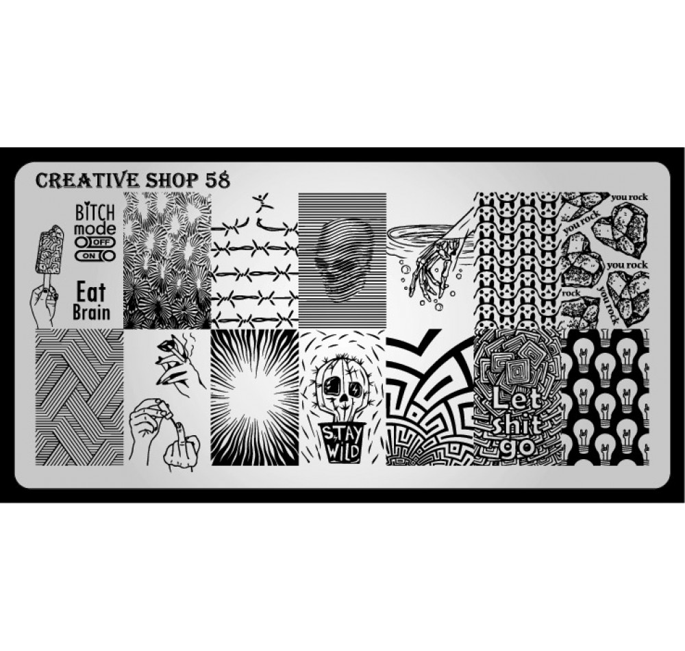 Пластина для стемпинга Creative Shop 58