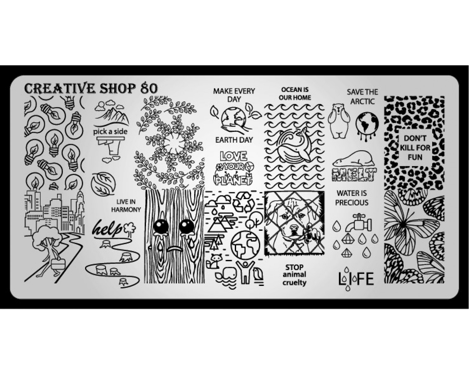 Пластина для стемпинга Creative Shop 80