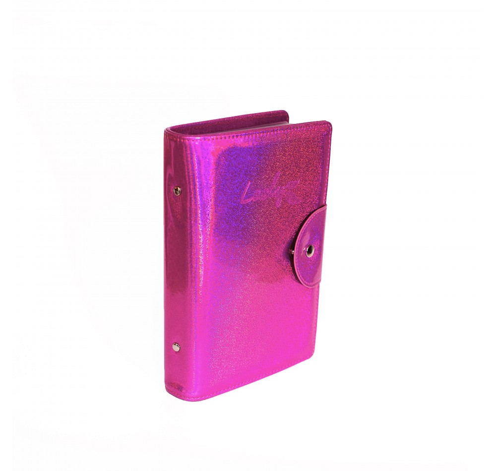 Универсальный органайзер Lesly для хранения пластин лазерный розовый