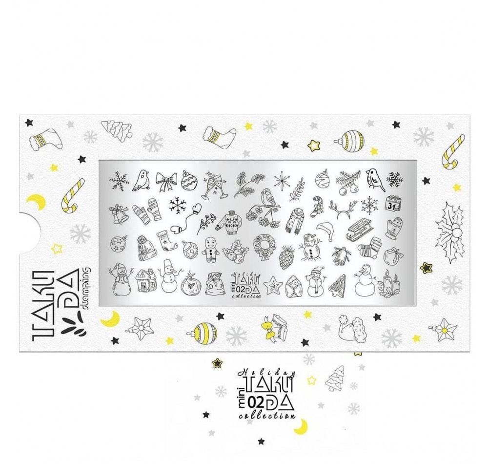 Пластина для стемпинга ТакиДа mini 02 Holiday Collection
