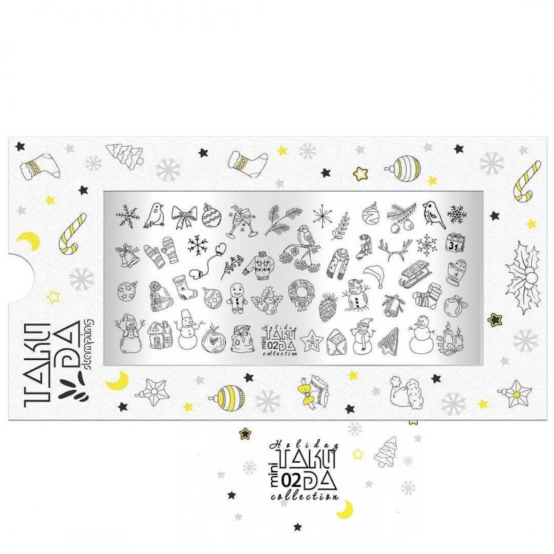 Пластина для стемпинга ТакиДа mini 02 Holiday Collection