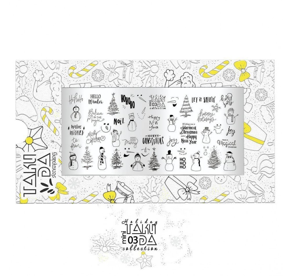 Пластина для стемпинга ТакиДа mini 03 Holiday Collection