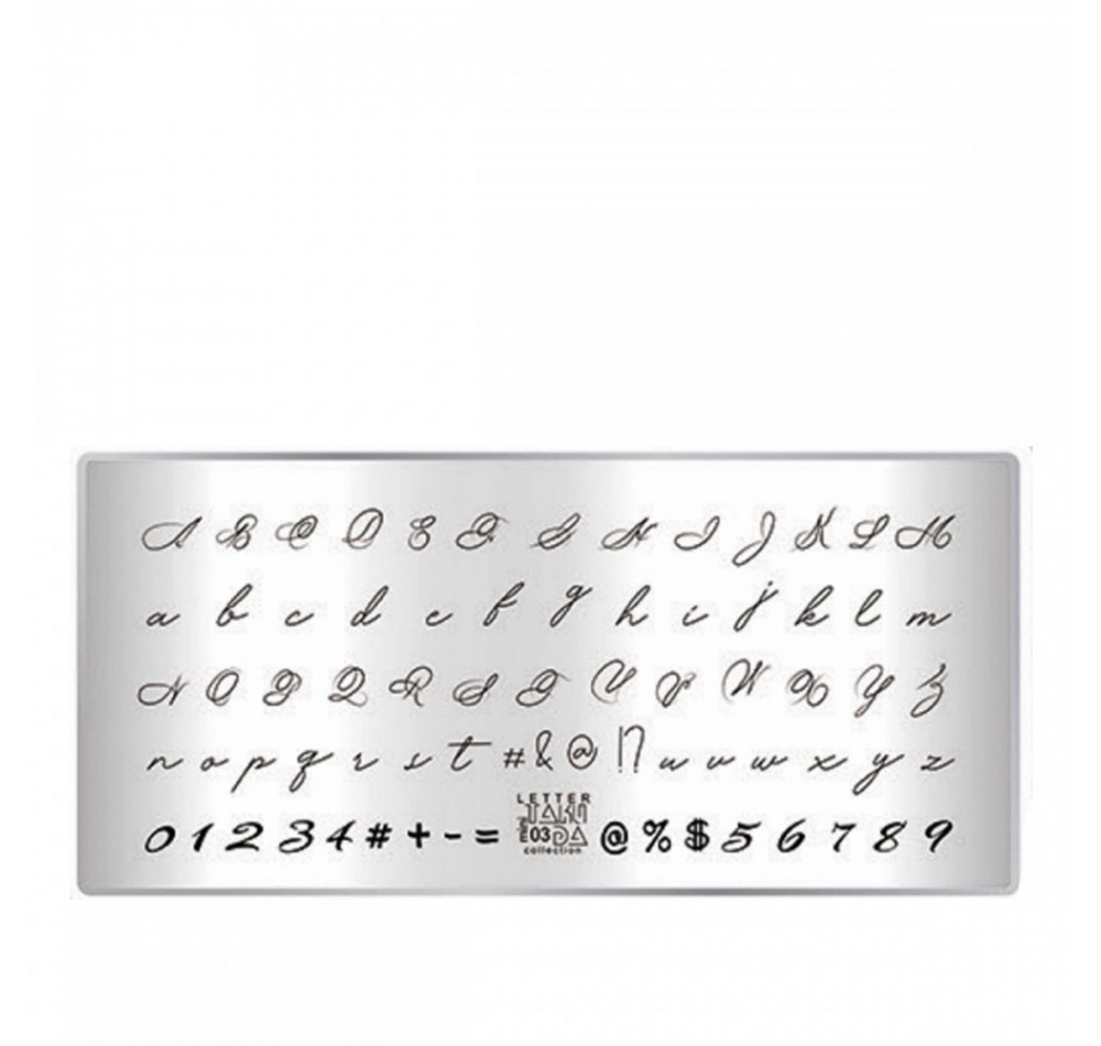 Пластина для стемпинга ТакиДа mini 03 Letter Collection