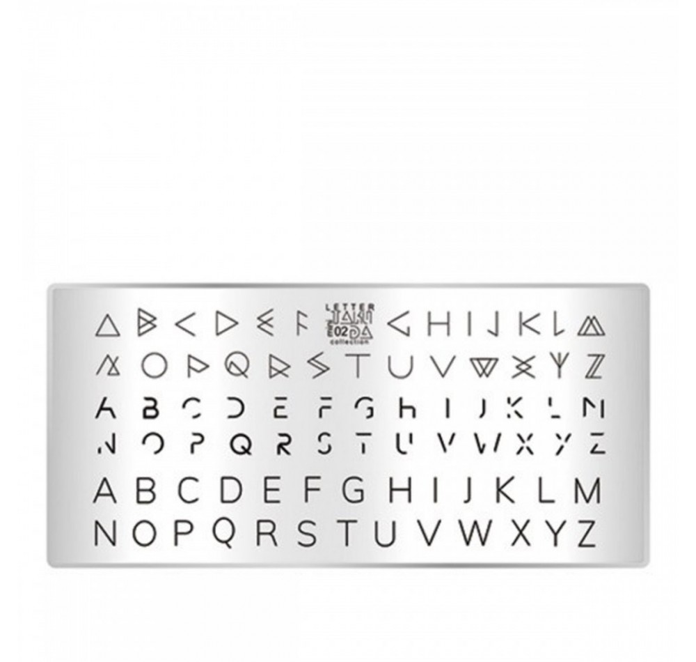 Пластина для стемпинга ТакиДа mini 02 Letter Collection