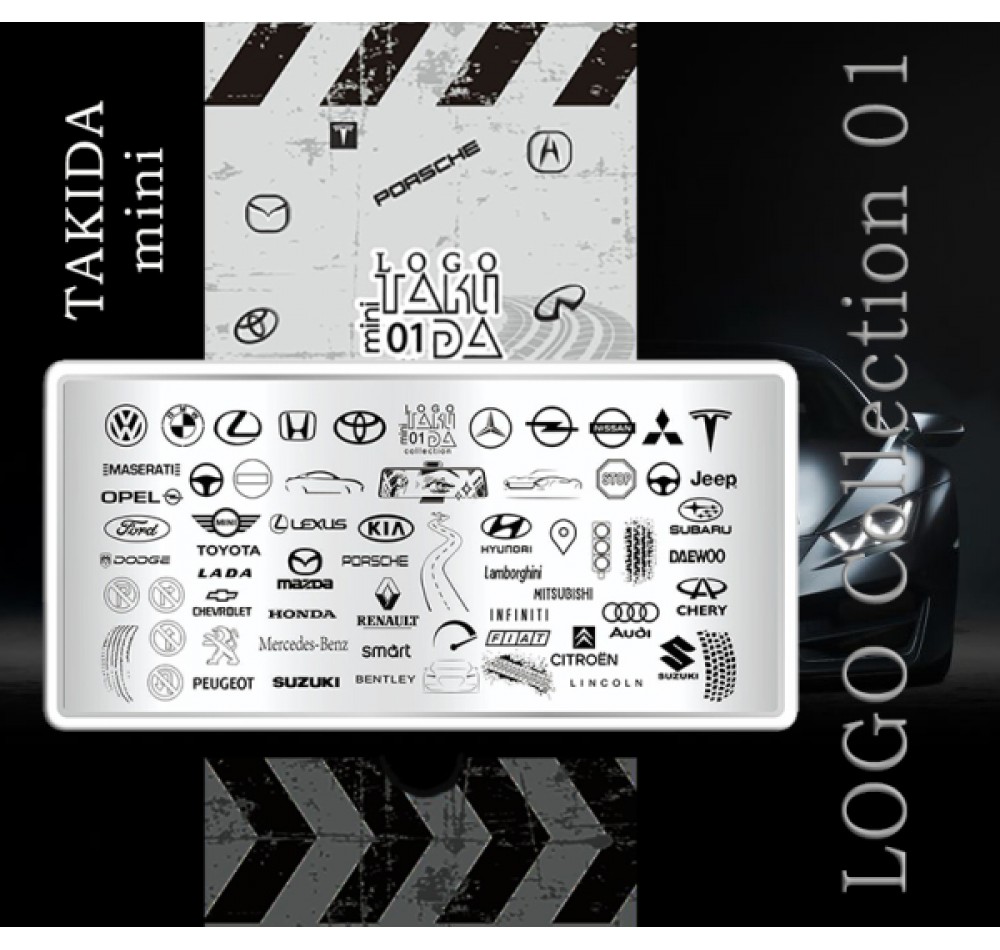 Пластина для стемпинга ТакиДа mini 01 LOGO Collection