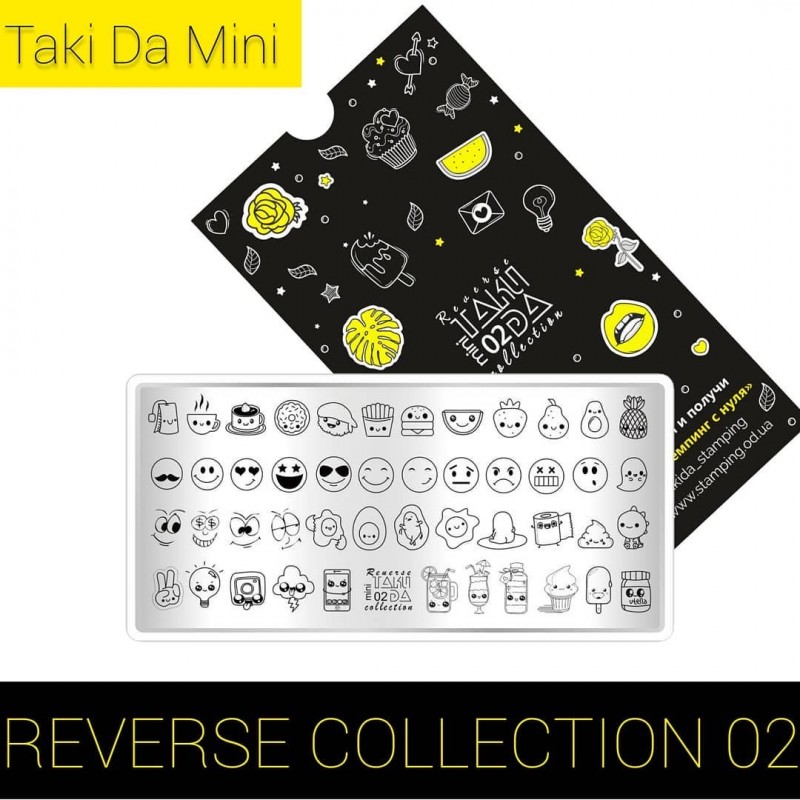 Пластина для стемпинга ТакиДа  mini 02 Reverse Collection