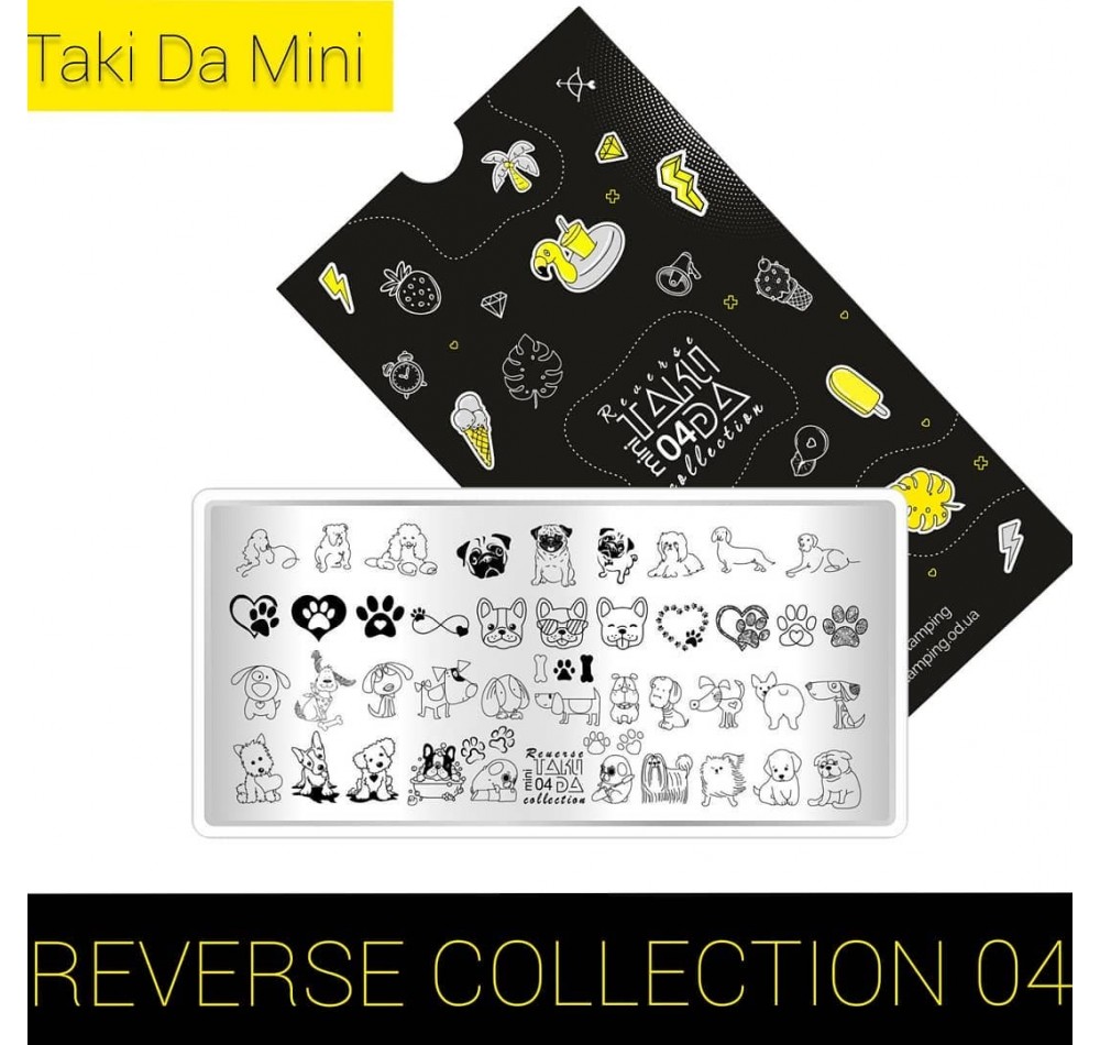 Пластина для стемпинга ТакиДа  mini 04 Reverse Collection
